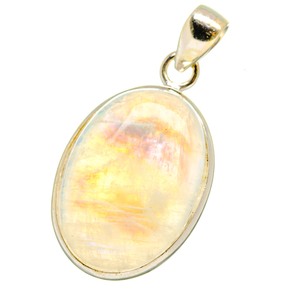 Rainbow Moonstone Pendants handcrafted by Anasilvercos - PD14967