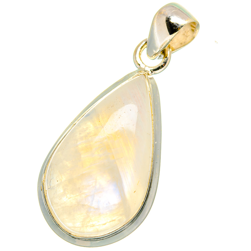Rainbow Moonstone Pendants handcrafted by Anasilvercos - PD14968