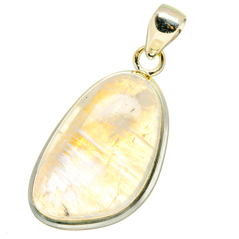 Rainbow Moonstone Pendants handcrafted by Anasilvercos - PD14971