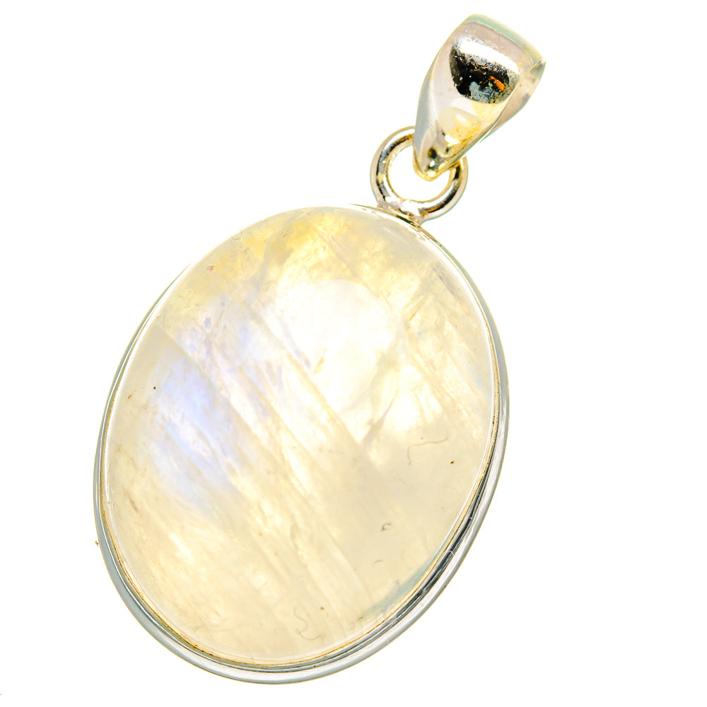 Rainbow Moonstone Pendants handcrafted by Anasilvercos - PD14973