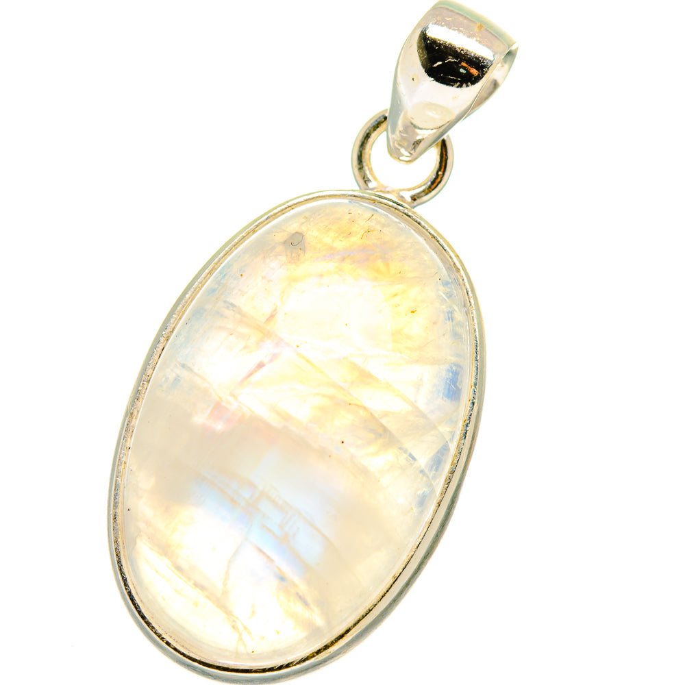 Rainbow Moonstone Pendants handcrafted by Anasilvercos - PD14974