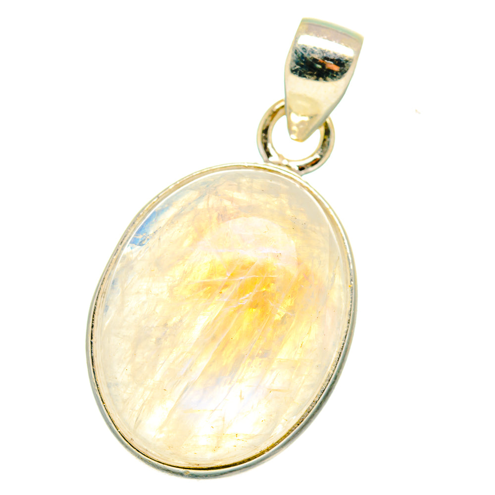 Rainbow Moonstone Pendants handcrafted by Anasilvercos - PD14976