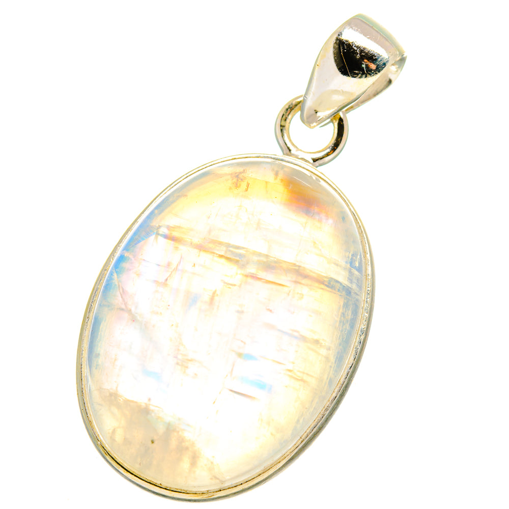 Rainbow Moonstone Pendants handcrafted by Anasilvercos - PD14978