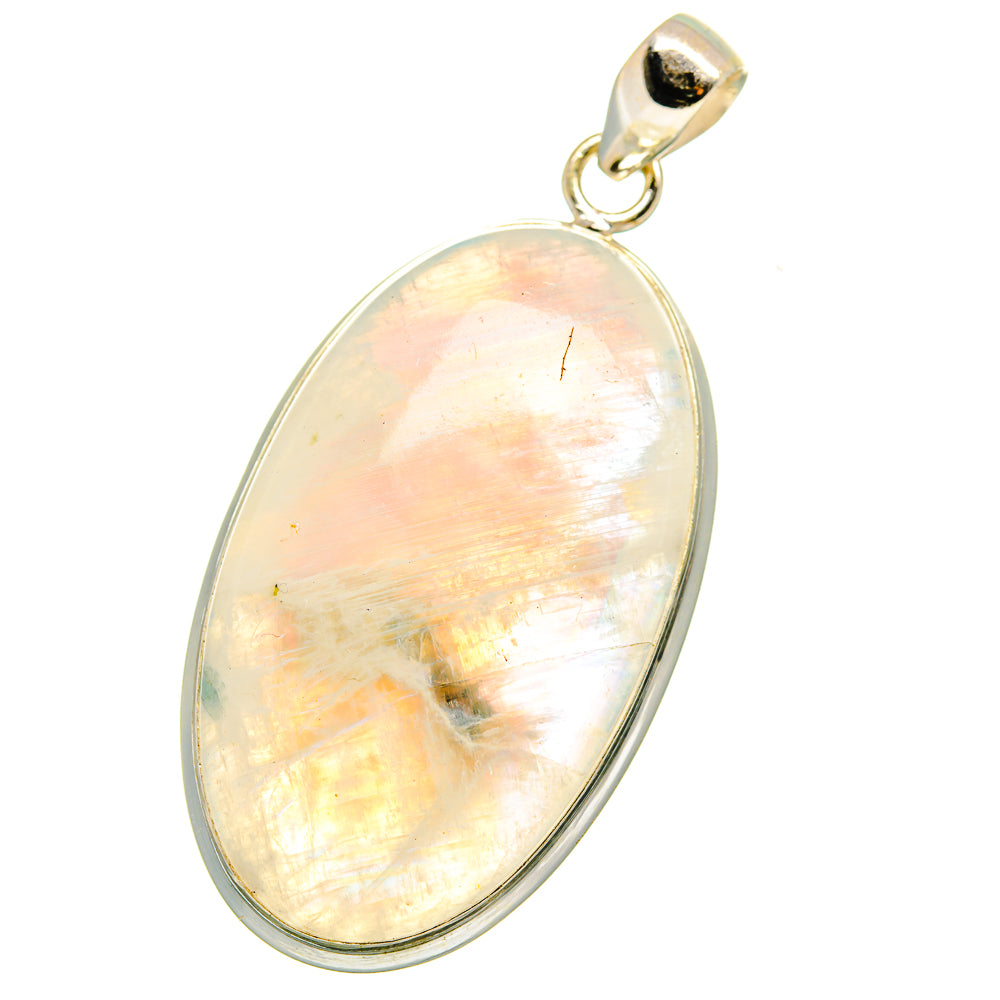 Rainbow Moonstone Pendants handcrafted by Anasilvercos - PD14982