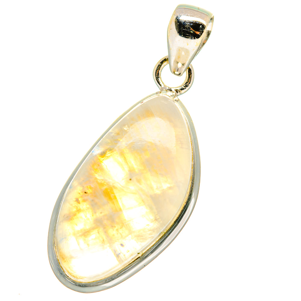 Rainbow Moonstone Pendants handcrafted by Anasilvercos - PD14986