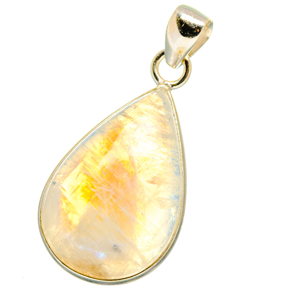 Rainbow Moonstone Pendants handcrafted by Anasilvercos - PD14988