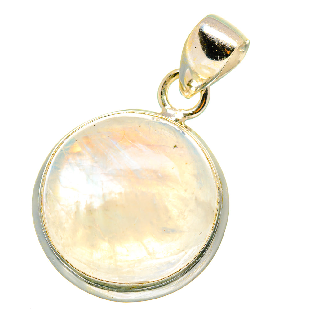 Rainbow Moonstone Pendants handcrafted by Anasilvercos - PD14989