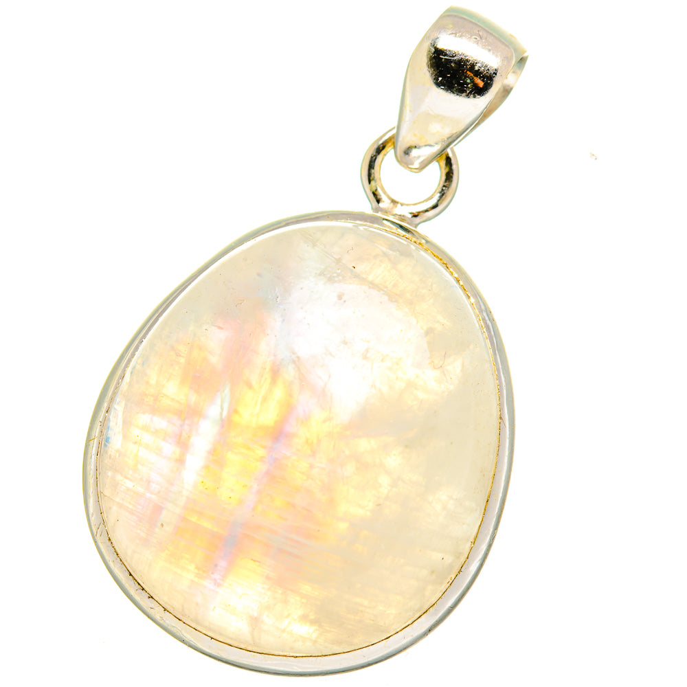 Rainbow Moonstone Pendants handcrafted by Anasilvercos - PD14991