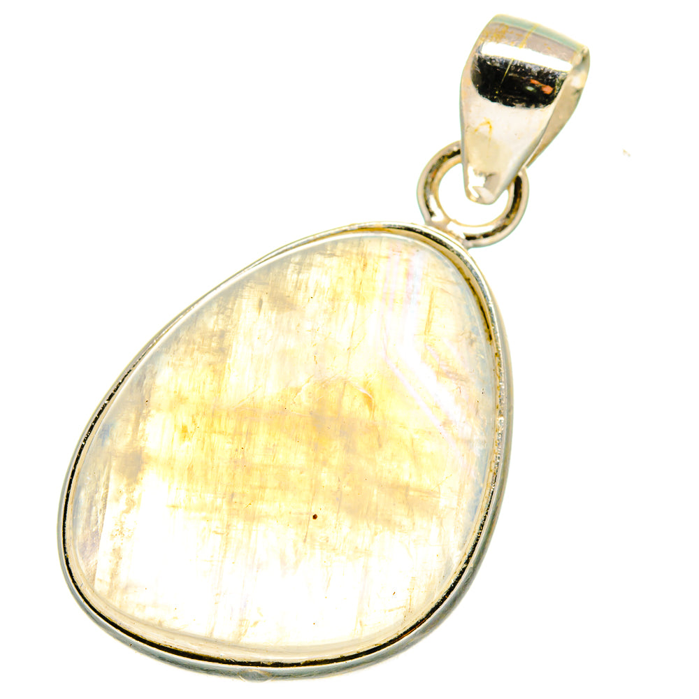 Rainbow Moonstone Pendants handcrafted by Anasilvercos - PD14993