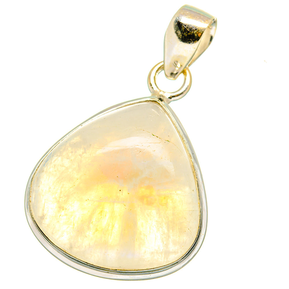 Rainbow Moonstone Pendants handcrafted by Anasilvercos - PD15004