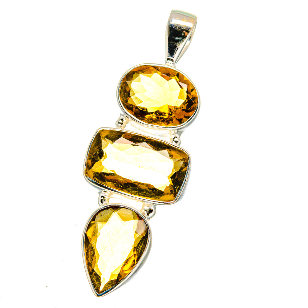 Mandarin Citrine Pendants handcrafted by Anasilvercos - PD15103