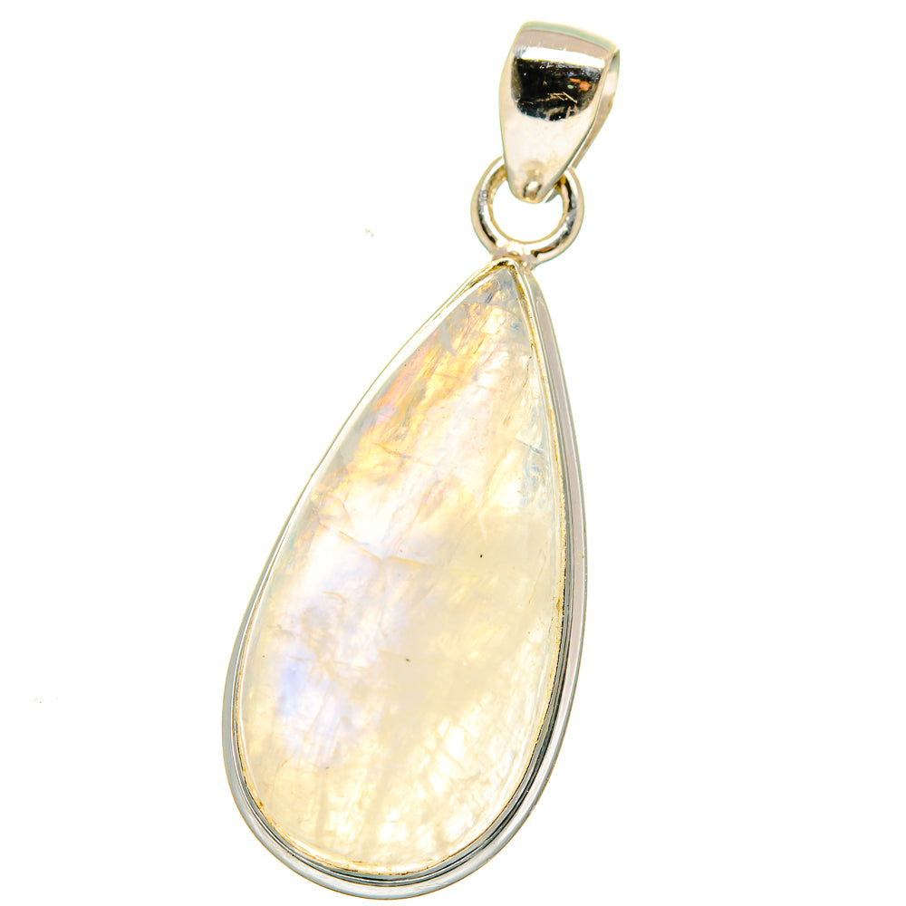 Rainbow Moonstone Pendants handcrafted by Anasilvercos - PD15120