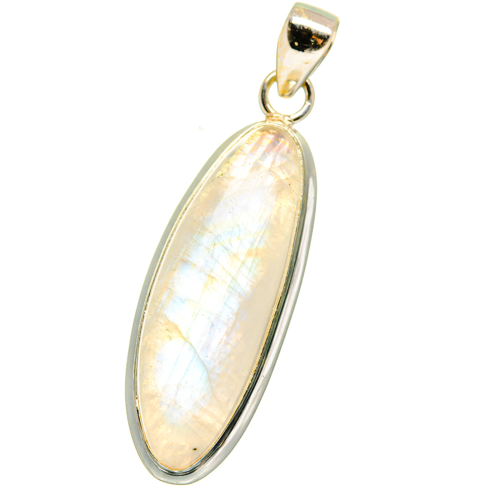 Rainbow Moonstone Pendants handcrafted by Anasilvercos - PD15123