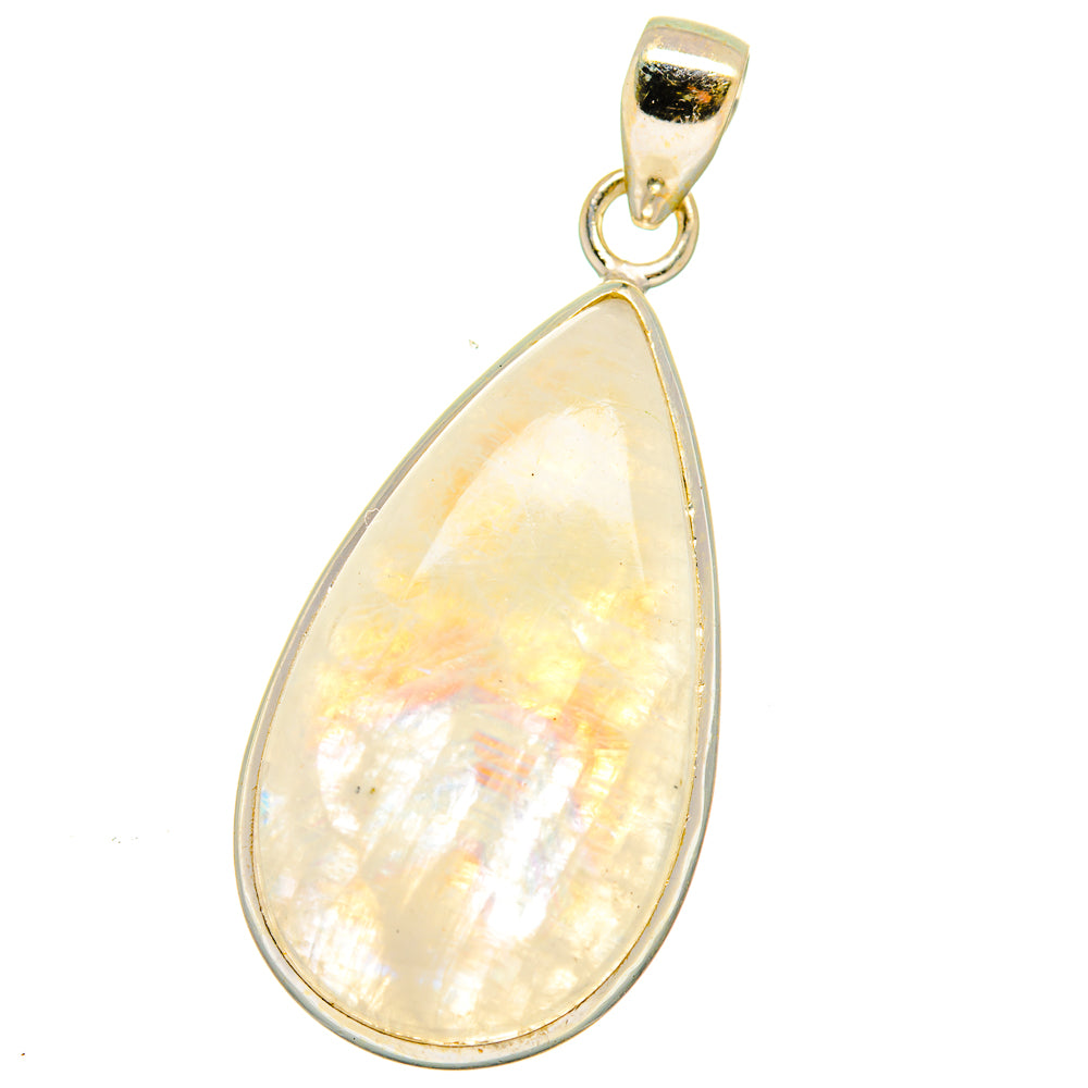 Rainbow Moonstone Pendants handcrafted by Anasilvercos - PD15129