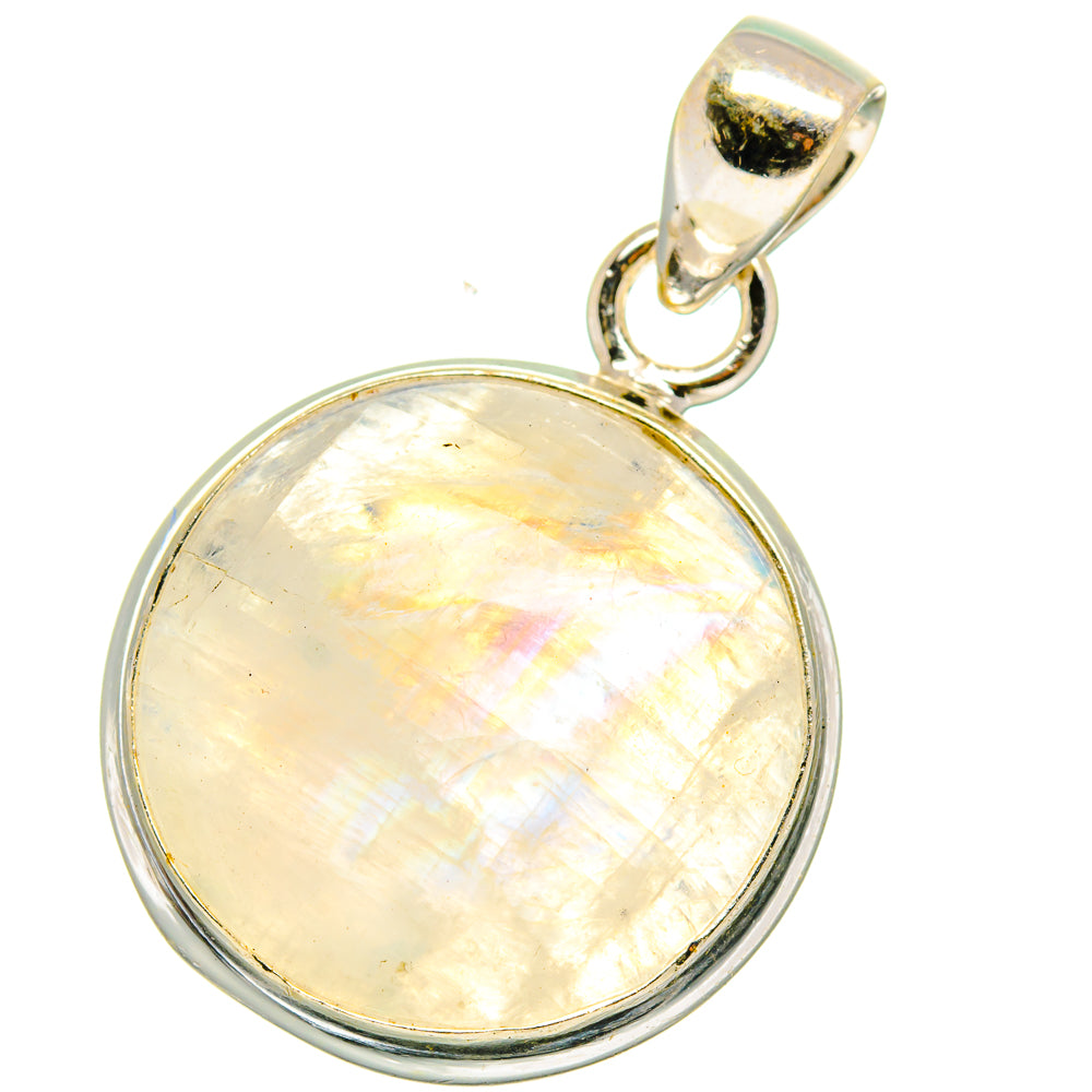 Rainbow Moonstone Pendants handcrafted by Anasilvercos - PD15132