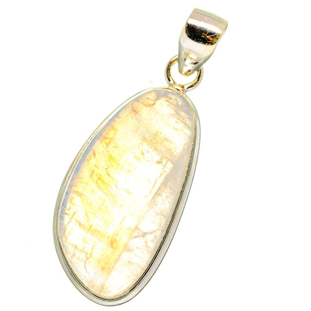 Rainbow Moonstone Pendants handcrafted by Anasilvercos - PD15135