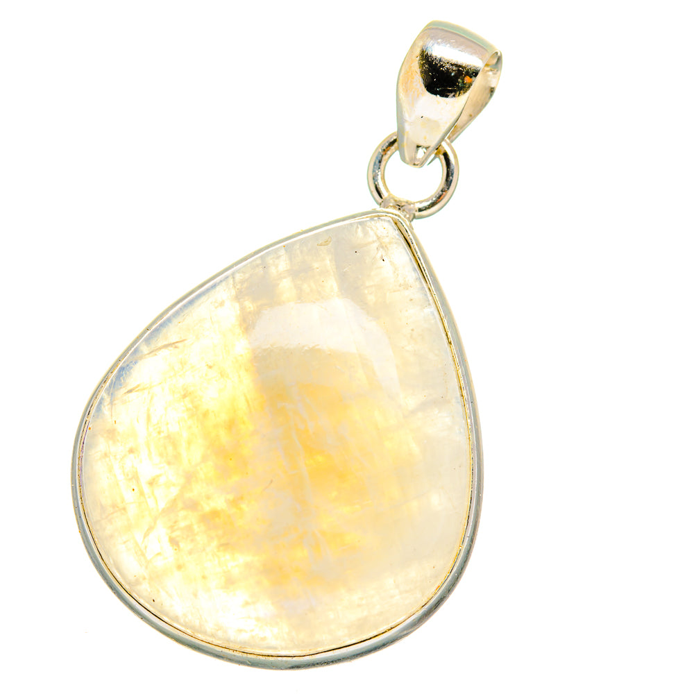 Rainbow Moonstone Pendants handcrafted by Anasilvercos - PD15153