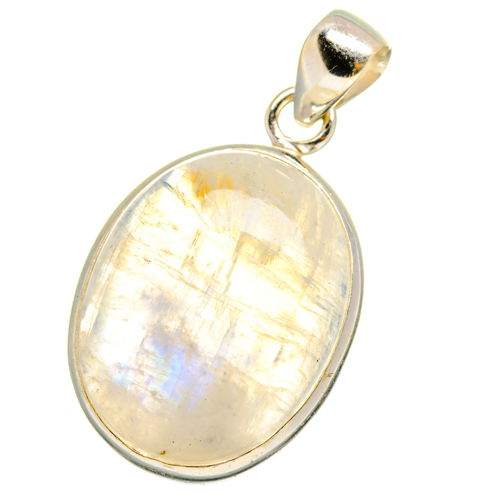 Rainbow Moonstone Pendants handcrafted by Anasilvercos - PD15154
