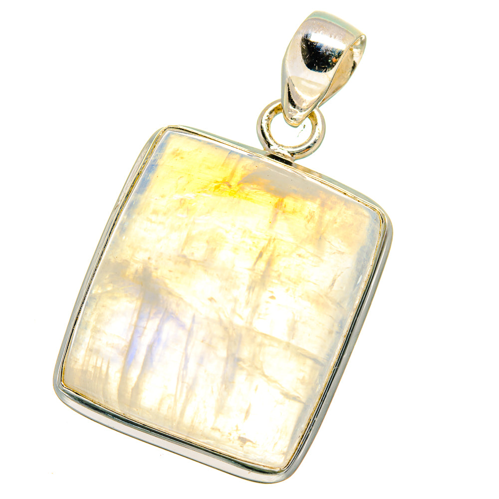 Rainbow Moonstone Pendants handcrafted by Anasilvercos - PD15155