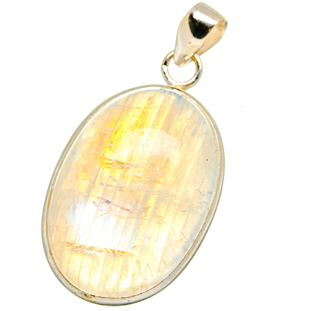 Rainbow Moonstone Pendants handcrafted by Anasilvercos - PD15160