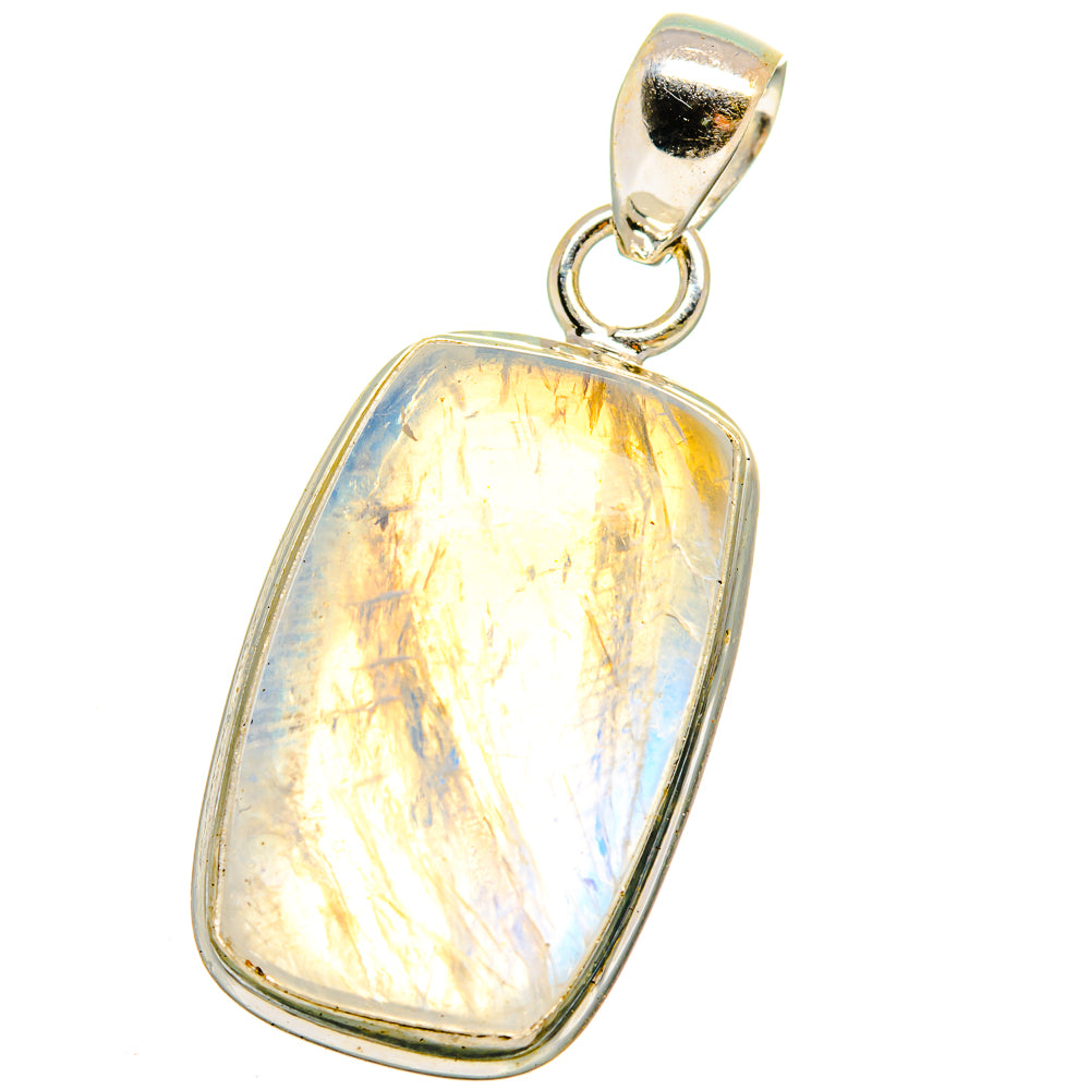 Rainbow Moonstone Pendants handcrafted by Anasilvercos - PD15161