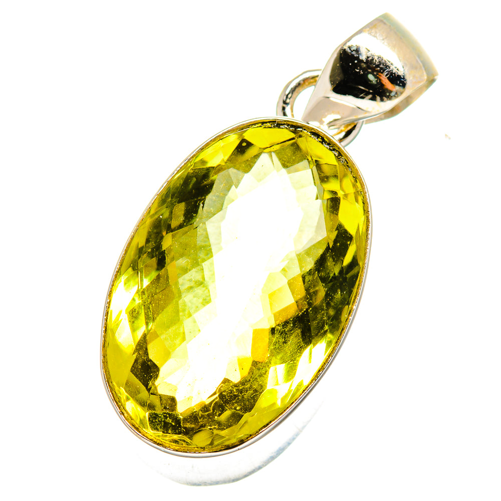 Olive Quartz Pendants handcrafted by Anasilvercos - PD15191