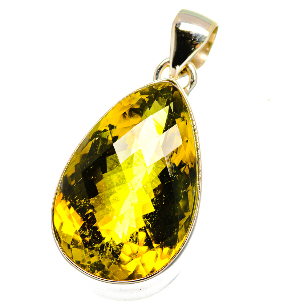 Olive Quartz Pendants handcrafted by Anasilvercos - PD15192
