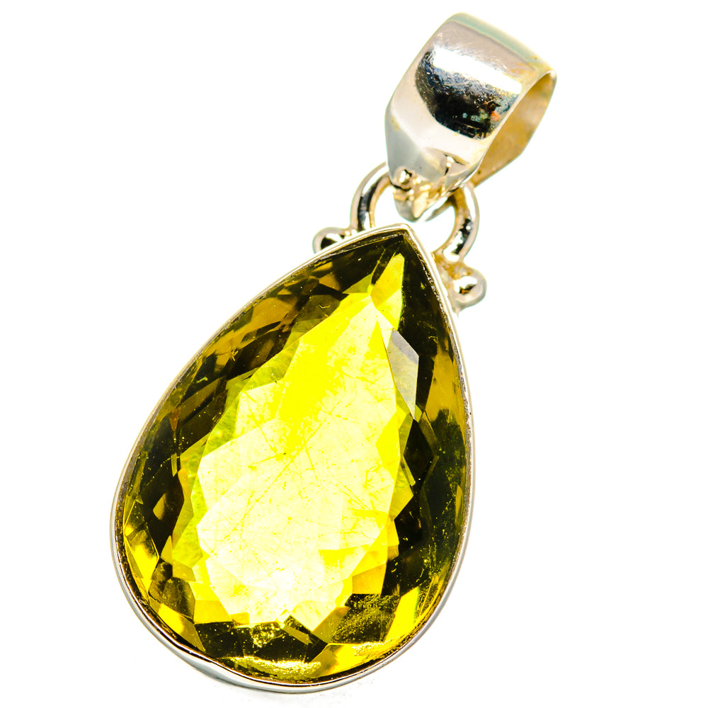 Olive Quartz Pendants handcrafted by Anasilvercos - PD15193