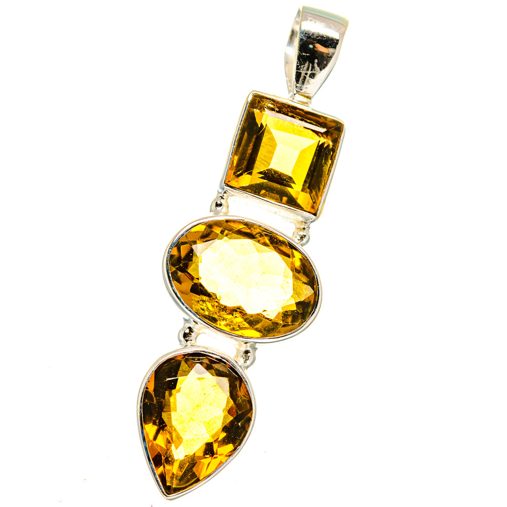 Mandarin Citrine Pendants handcrafted by Anasilvercos - PD15208