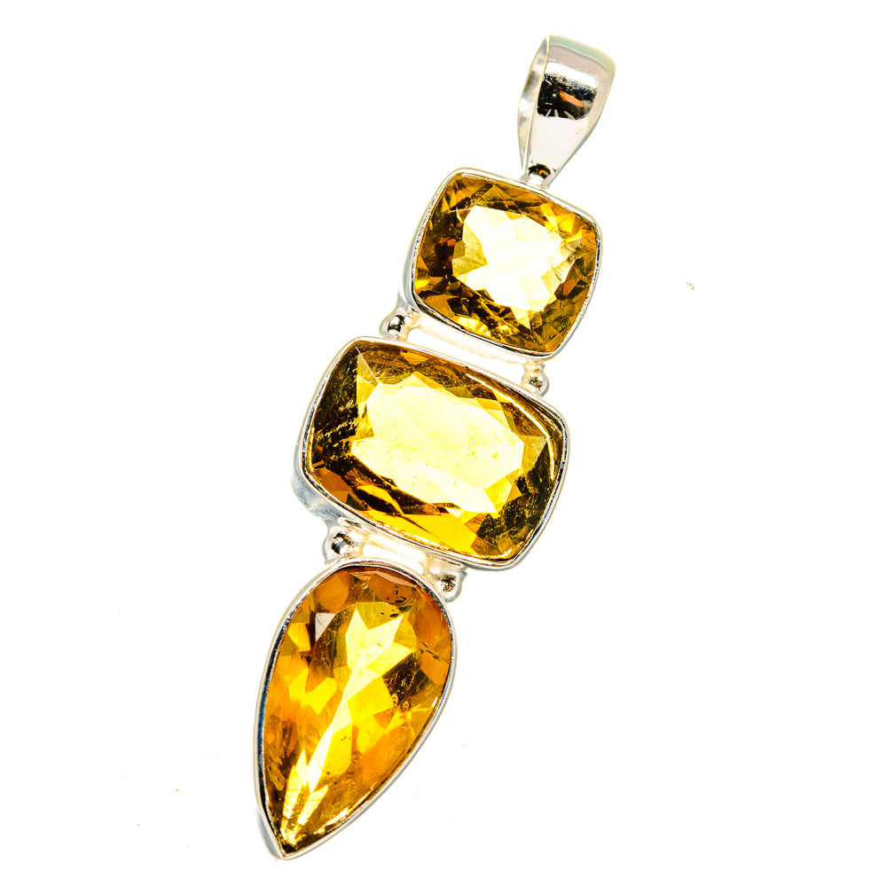 Mandarin Citrine Pendants handcrafted by Anasilvercos - PD15209