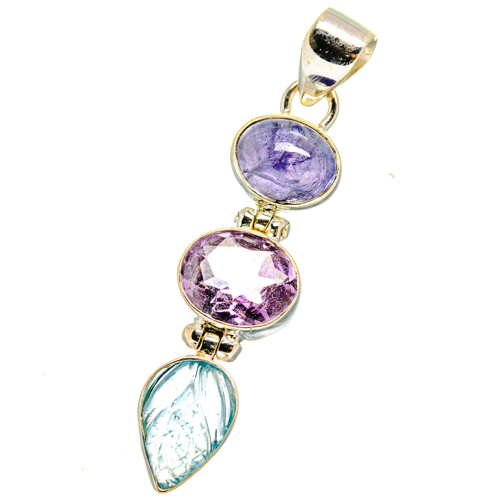 Aquamarine Pendants handcrafted by Anasilvercos - PD15213