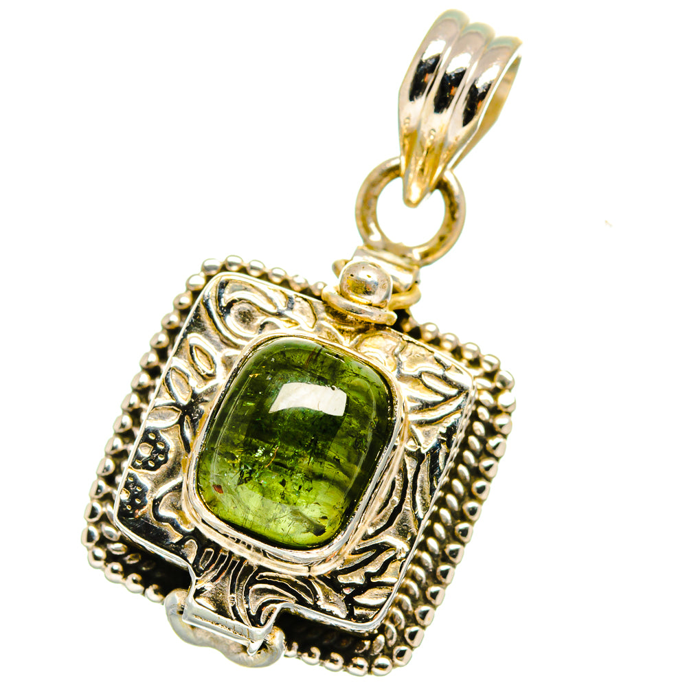 Green Tourmaline Pendants handcrafted by Anasilvercos - PD15223