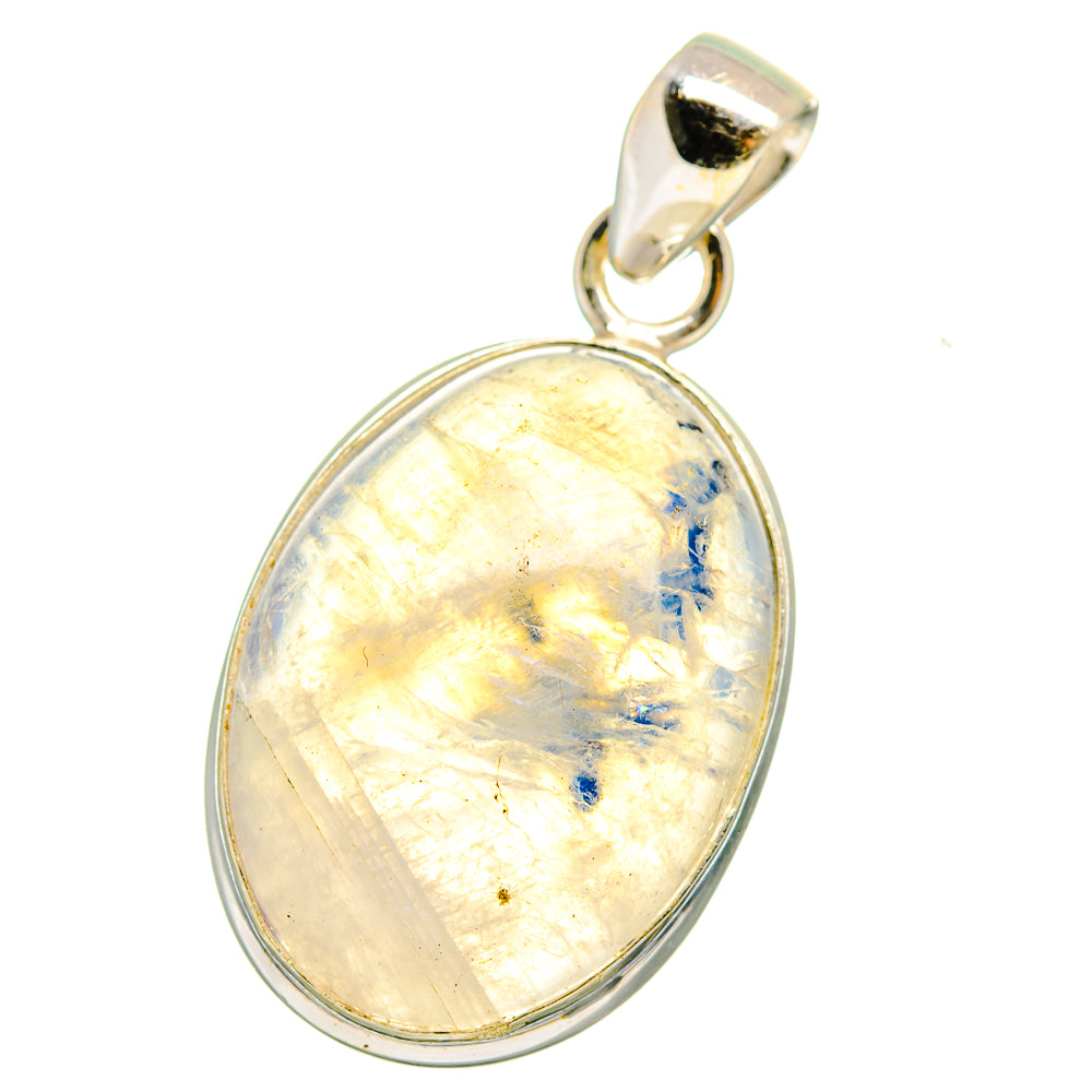 Rainbow Moonstone Pendants handcrafted by Anasilvercos - PD15232