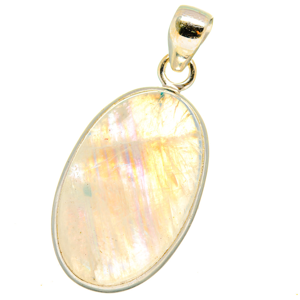 Rainbow Moonstone Pendants handcrafted by Anasilvercos - PD15233