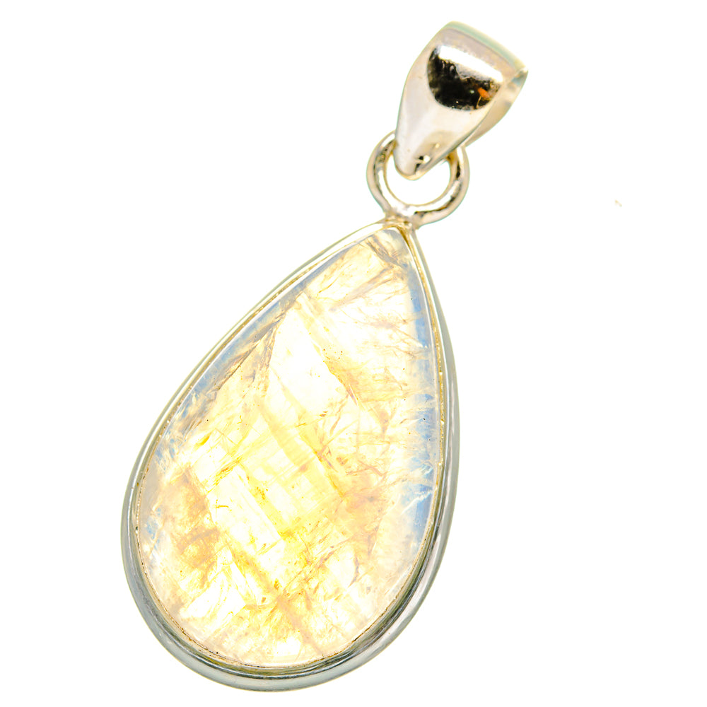 Rainbow Moonstone Pendants handcrafted by Anasilvercos - PD15234