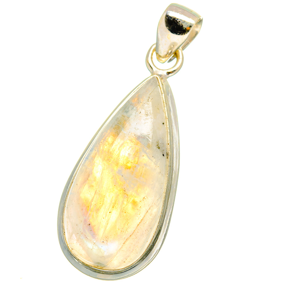 Rainbow Moonstone Pendants handcrafted by Anasilvercos - PD15238
