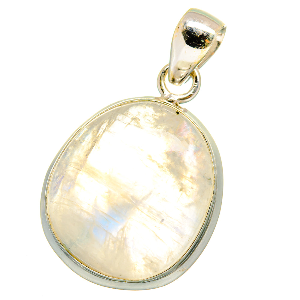 Rainbow Moonstone Pendants handcrafted by Anasilvercos - PD15241