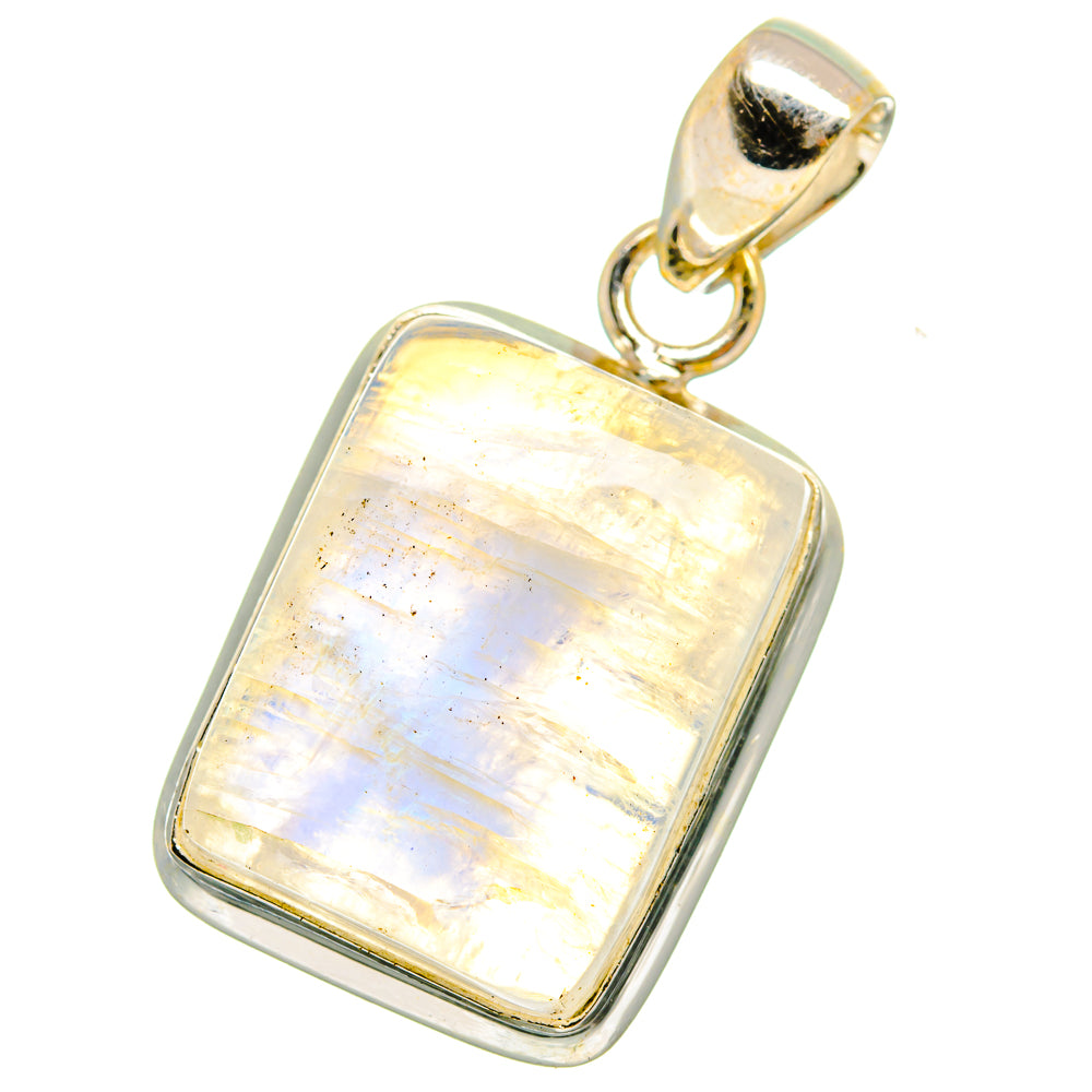 Rainbow Moonstone Pendants handcrafted by Anasilvercos - PD15242