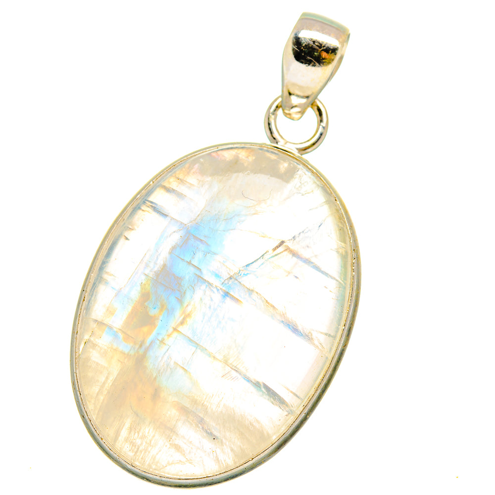 Rainbow Moonstone Pendants handcrafted by Anasilvercos - PD15243
