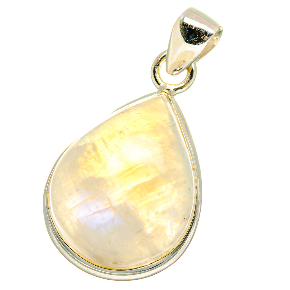 Rainbow Moonstone Pendants handcrafted by Anasilvercos - PD15244