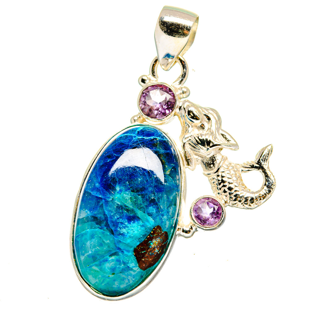 Chrysocolla Pendants handcrafted by Anasilvercos - PD15286