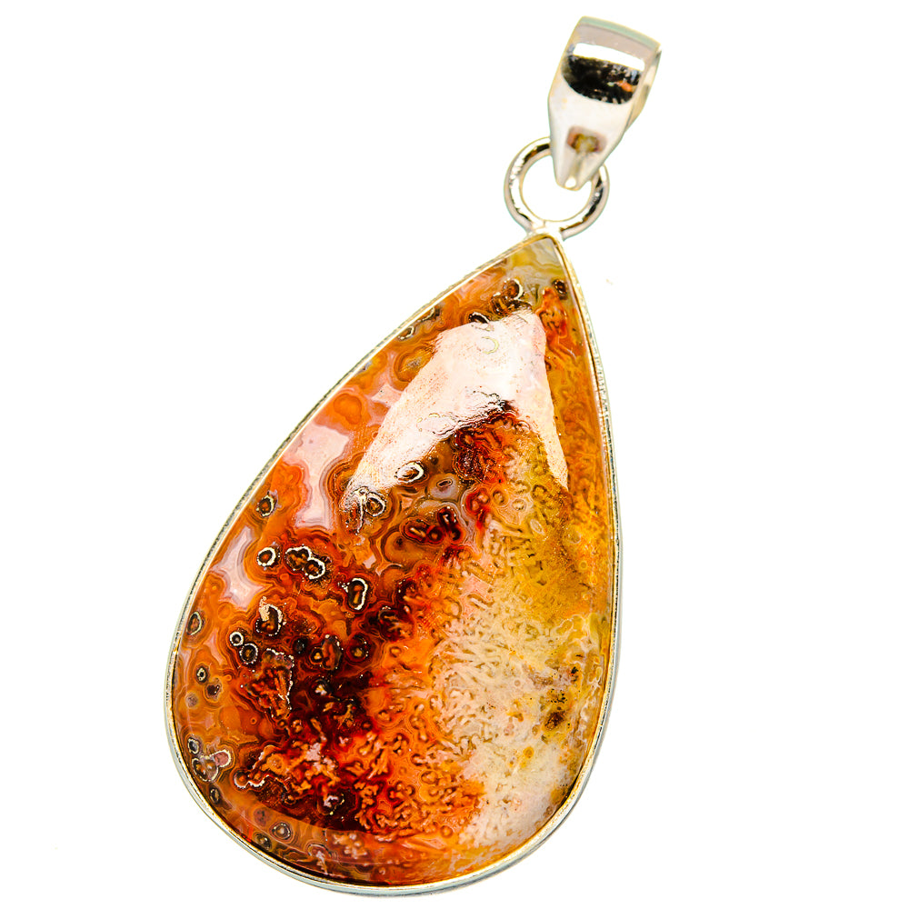 Crazy Lace Agate Pendants handcrafted by Anasilvercos - PD15304