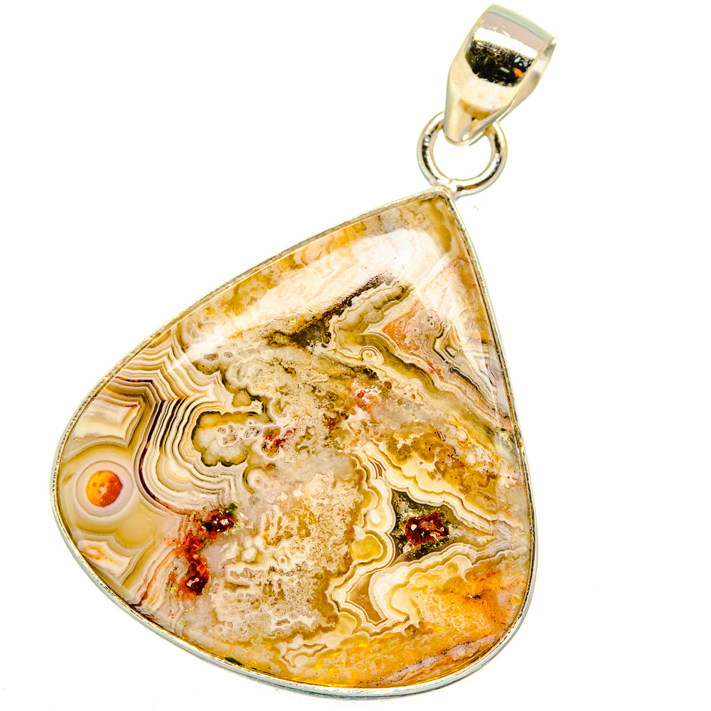 Laguna Lace Agate Pendants handcrafted by Anasilvercos - PD15308
