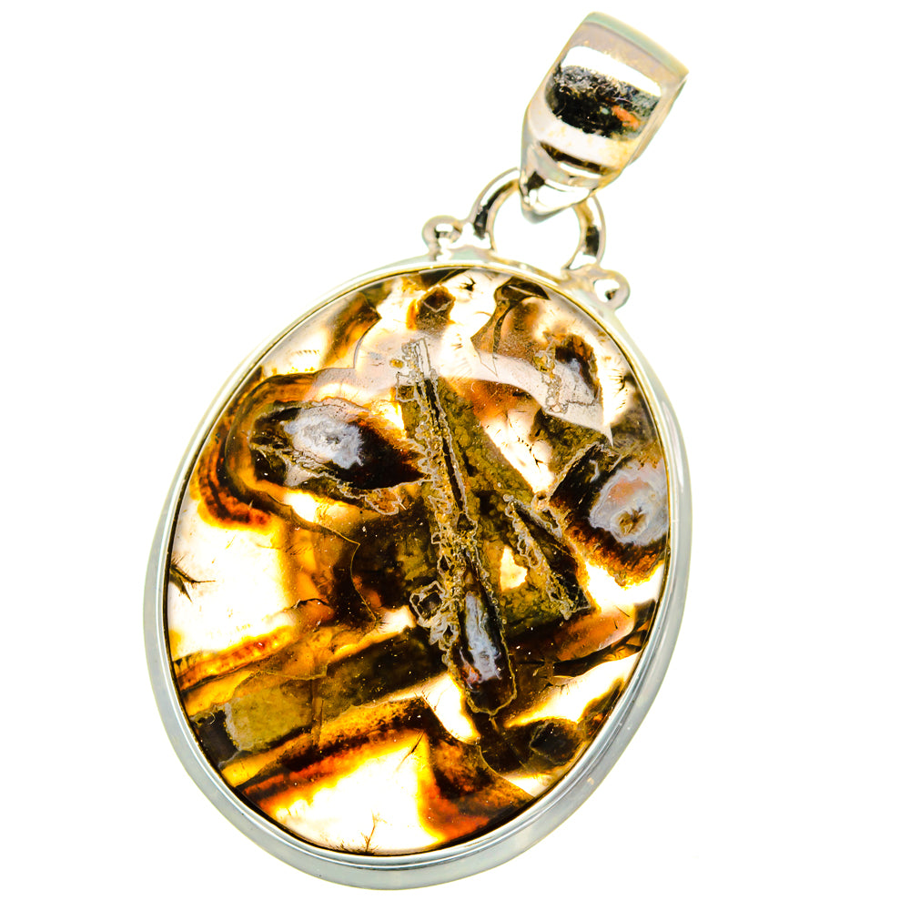 Turkish Tube Agate Pendants handcrafted by Anasilvercos - PD15315