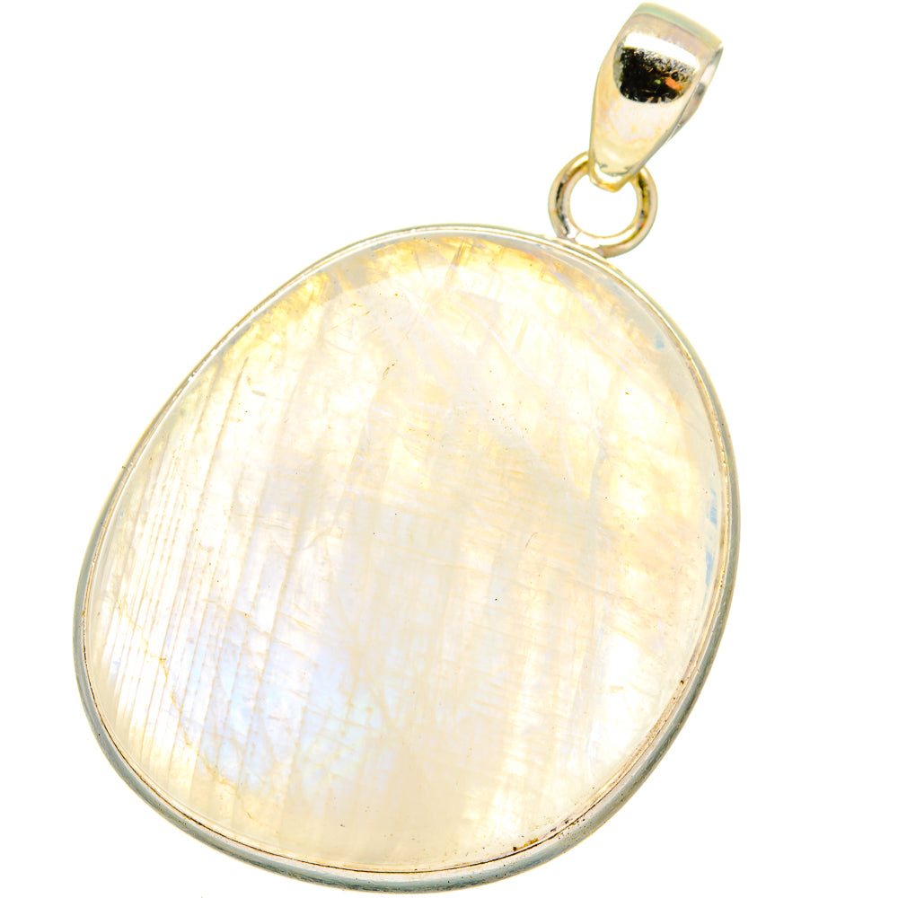 Rainbow Moonstone Pendants handcrafted by Anasilvercos - PD15323