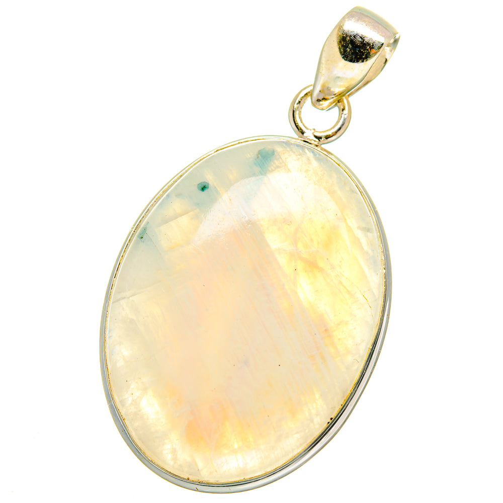 Rainbow Moonstone Pendants handcrafted by Anasilvercos - PD15324