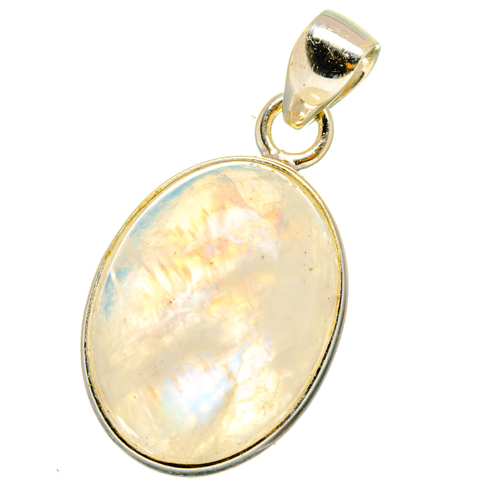 Rainbow Moonstone Pendants handcrafted by Anasilvercos - PD15328