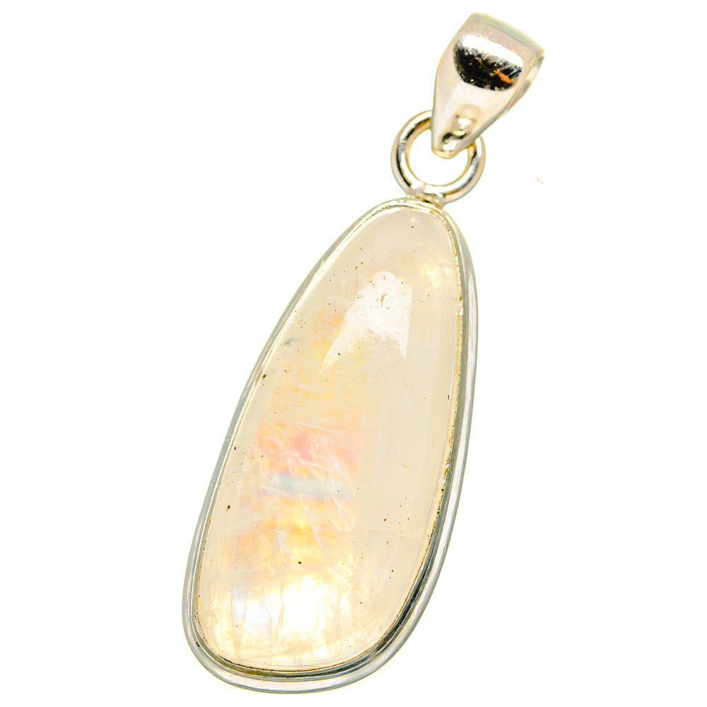 Rainbow Moonstone Pendants handcrafted by Anasilvercos - PD15331