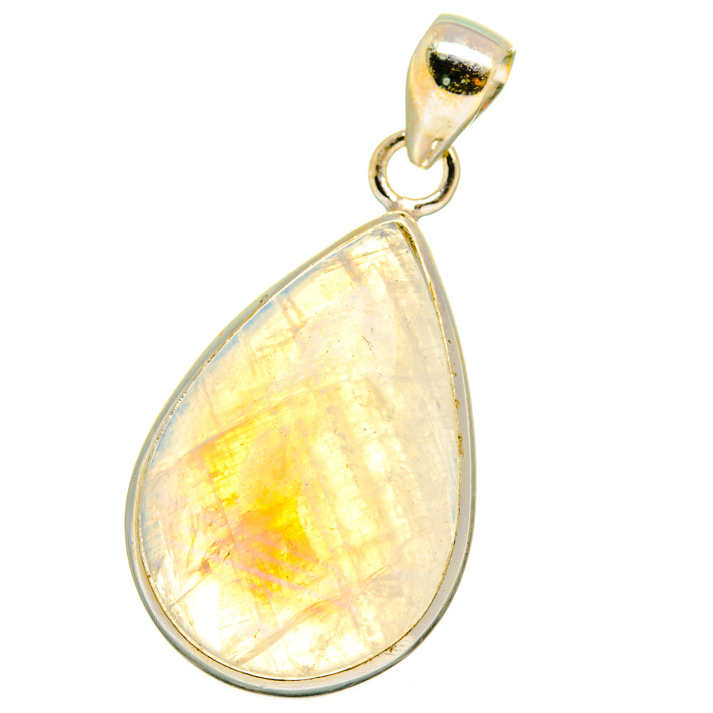 Rainbow Moonstone Pendants handcrafted by Anasilvercos - PD15332