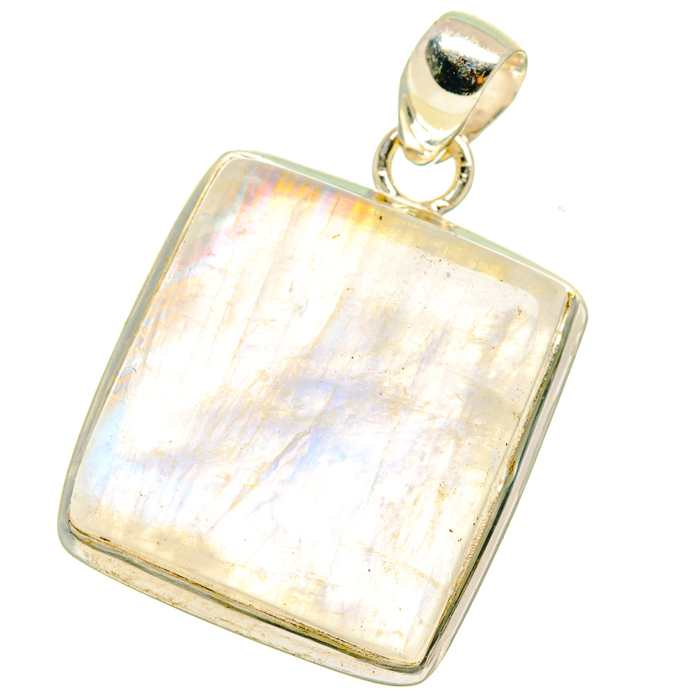 Rainbow Moonstone Pendants handcrafted by Anasilvercos - PD15333